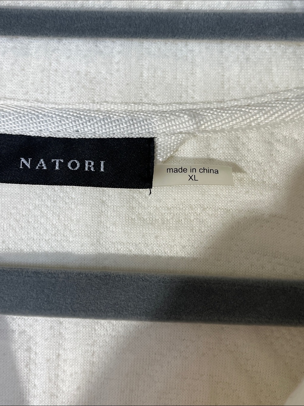 Natori Cream Long Zip-Front Textured Robe - Picture 10 of 14